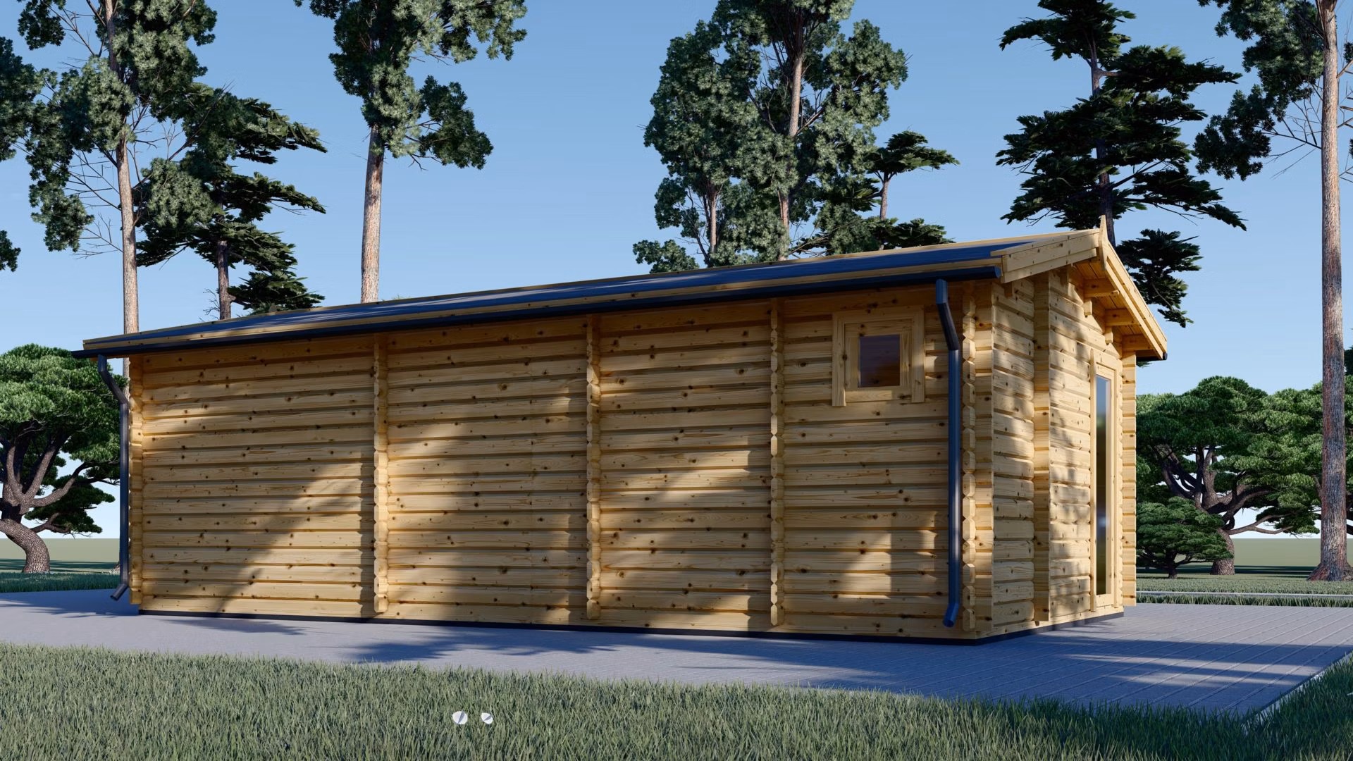 Drevený záhradný domček MARION (44 mm) 7,5x4 m