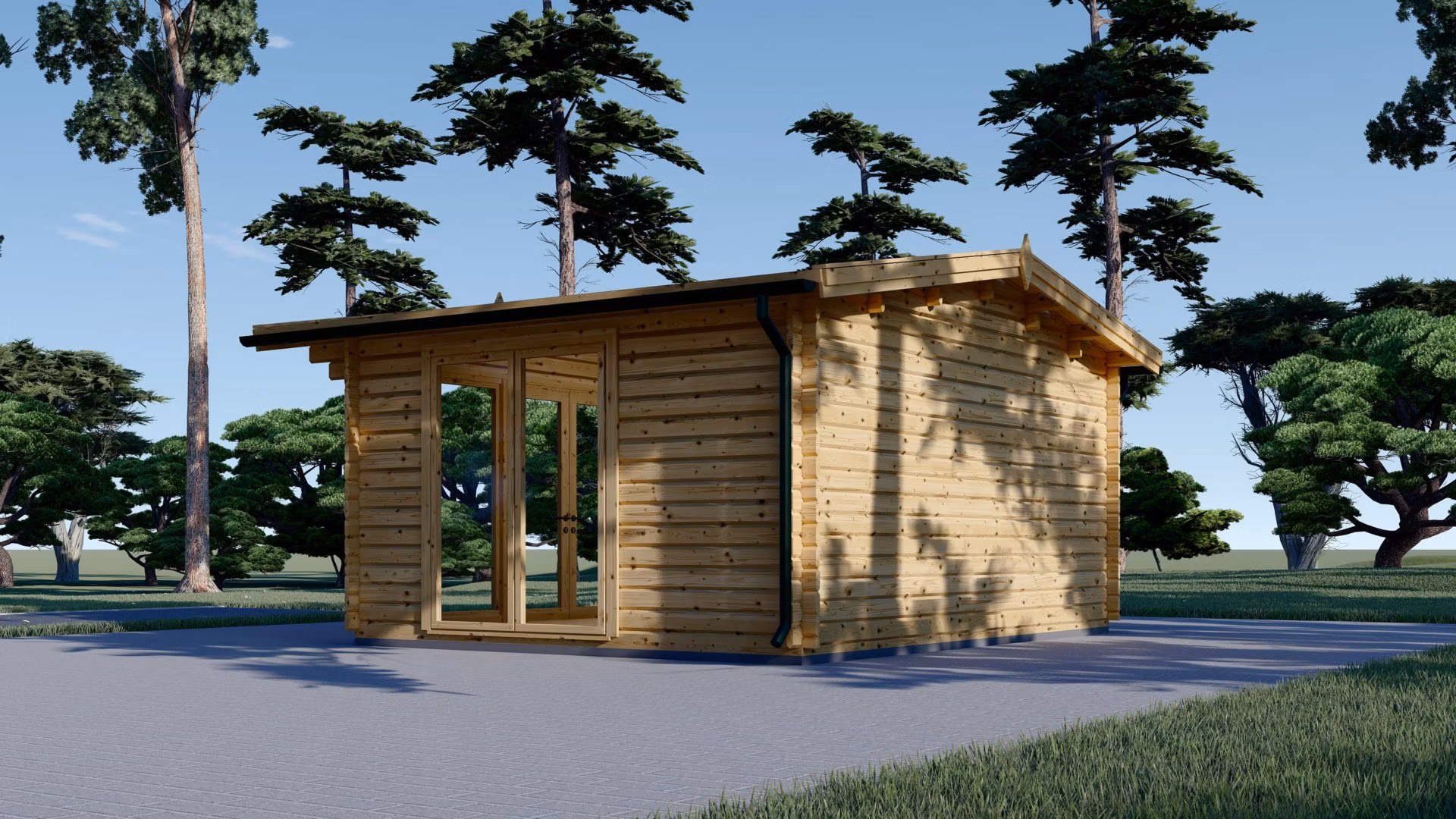 Drevený záhradný domček MARTA (66 mm) 5x4 m