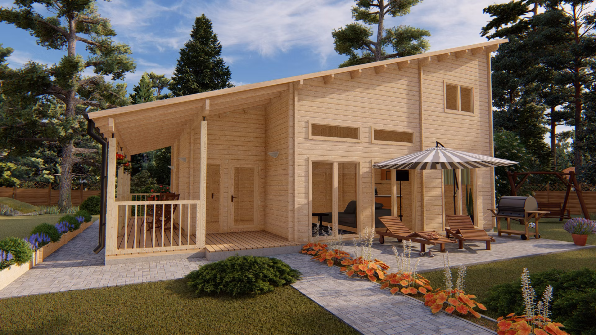 Chata Salvador 8m x 11,1m (68mm)