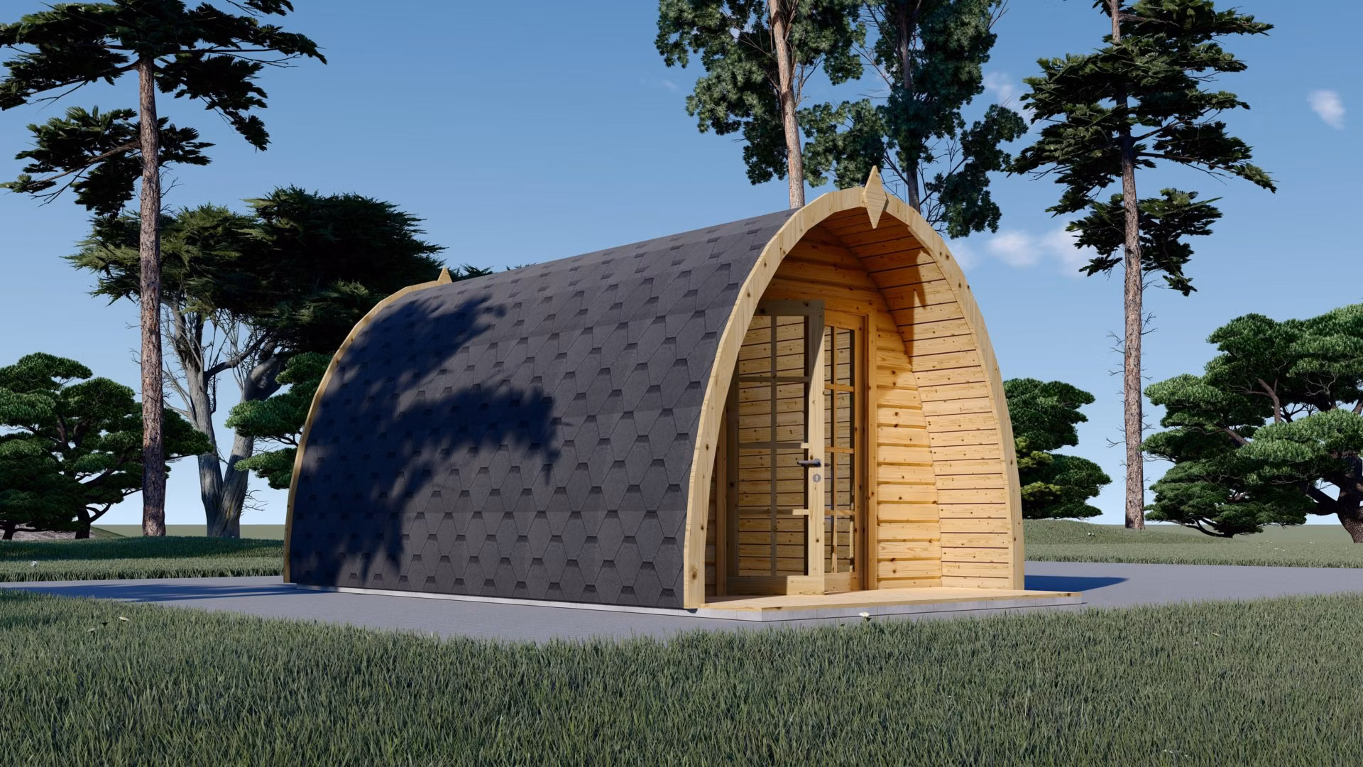 Dřevěný zahradní domek BRETA 3m x 4m, 12 m² (28 mm)