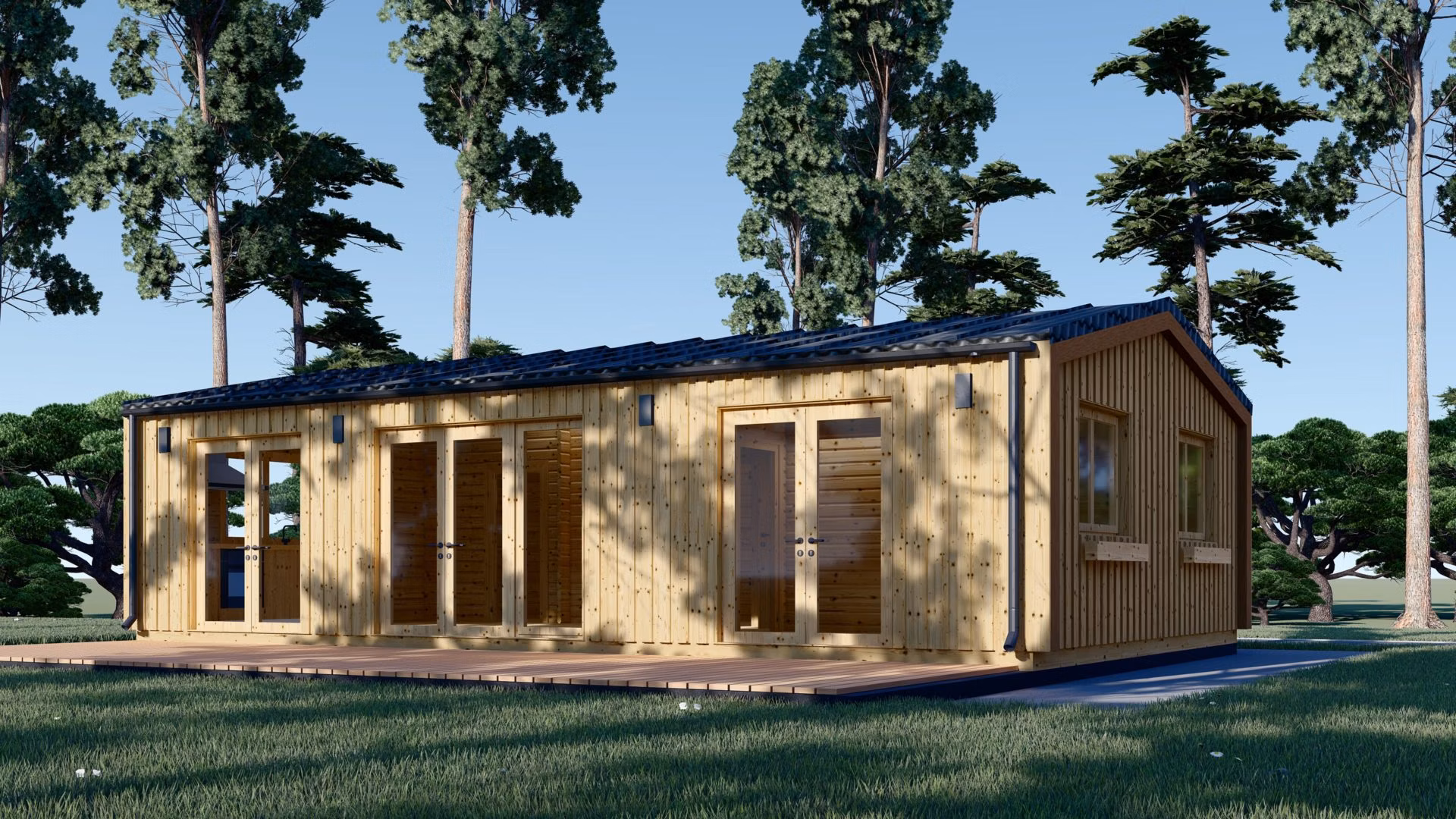 Dřevěná chatka SELENE 63 m²