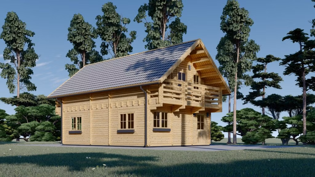 Drevený dom LANGON 95 m² (44+44mm)
