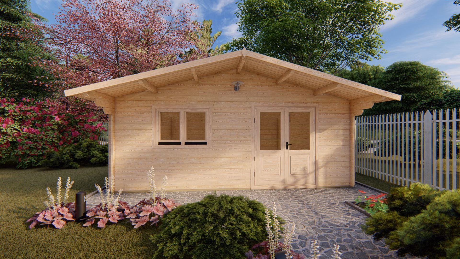 Drevený záhradný domček Linus 6m x 6m (44 mm)
