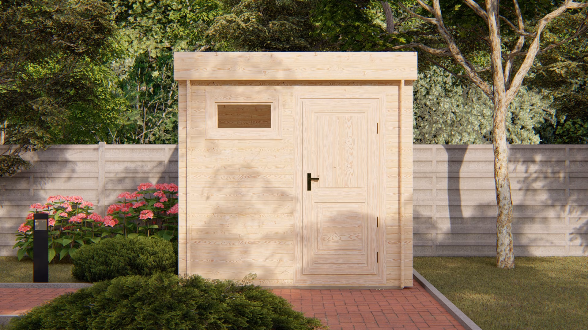 Drewniany domek ogrodowy Lulu 2,4m x 2,4m (28 mm)