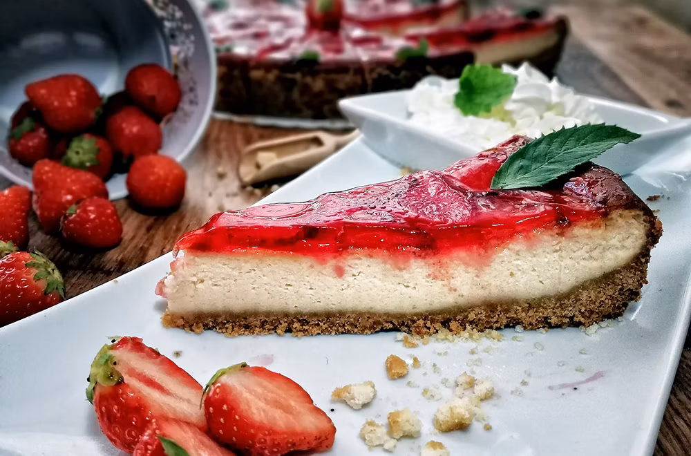 jahodový cheesecake šírka