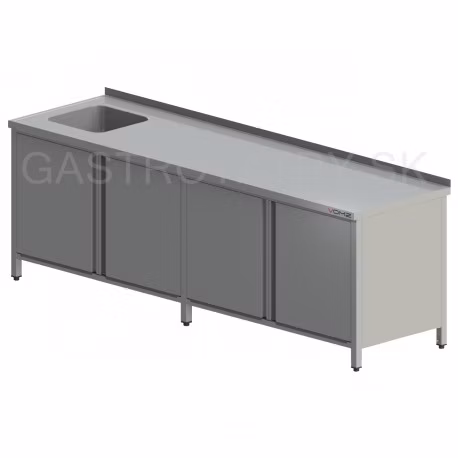 umyvaci stol skrinkovy extra dlhy s drezom a otvaracimi dverami