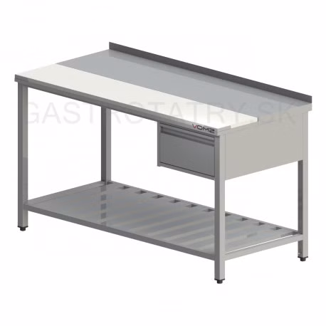 pracovny stol rozrabkovy s rostovou policou a zasuvkou