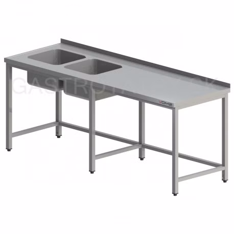 umyvaci stol s dvomi drezmi dlhy hl 600 800 mm sir 2000 2800 mm