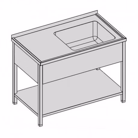 umyvaci stol s vanou krytom a policou 100x70