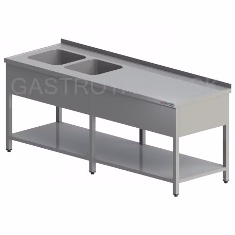umyv stol s 2 drezmi policou a kryt dl hl 600 800 mm sir 2000 2800 mm
