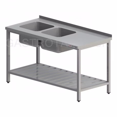 umyvaci stol s 2 drezmi a rostom hl 600 800 mm sir 1100 1900 mm