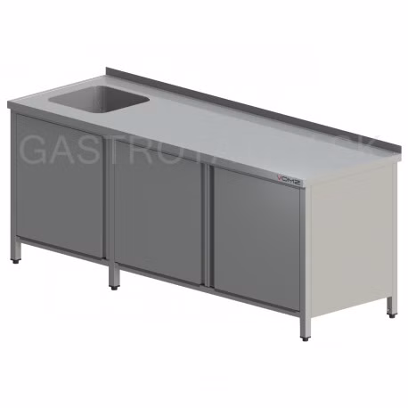 umyvaci stol skrinkovy dlhy s drezom a otvar dverami