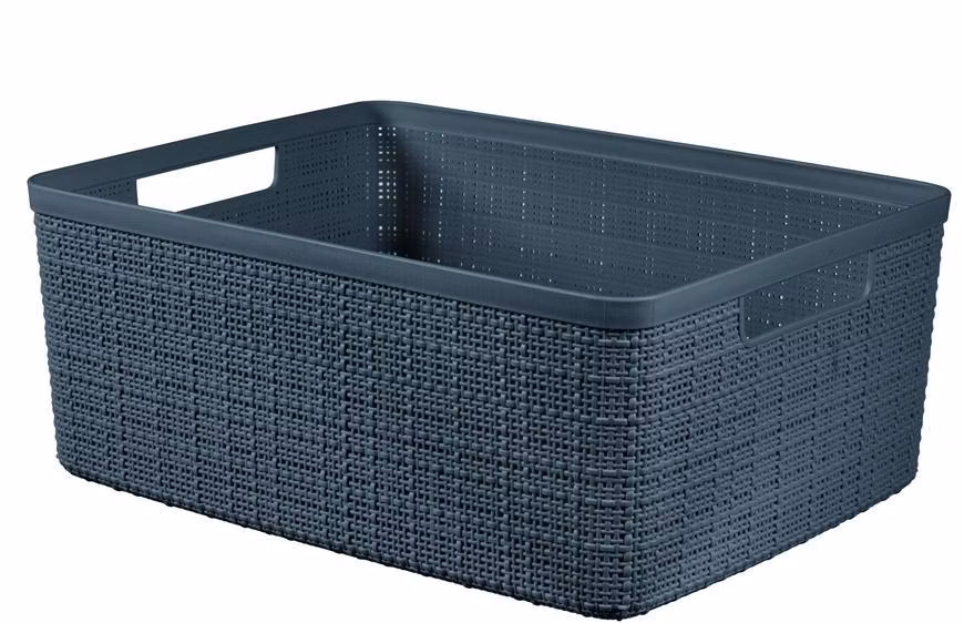 Kôš Curver® JUTE M 12L, antracit, 36x28x15 cm