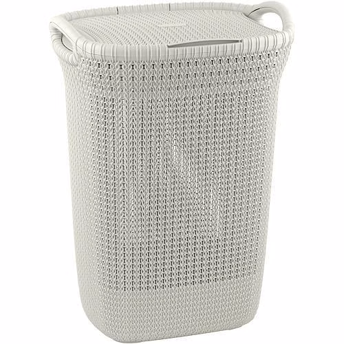 Kôš Curver® KNIT 3676 57L, krémový, 45x34x61 cm, na bielizeň, prádlo