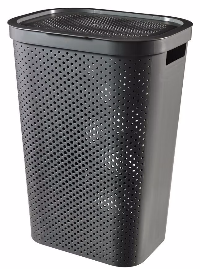 Kôš Curver® INFINITY RECYCLED 60L, antracit, 35x44x60 cm, na bielizeň, prádlo
