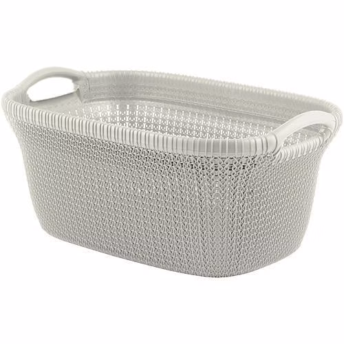 Kôš Curver® KNIT 3677 40L, krémový, 60x27x39 cm, na bielizeň, prádlo
