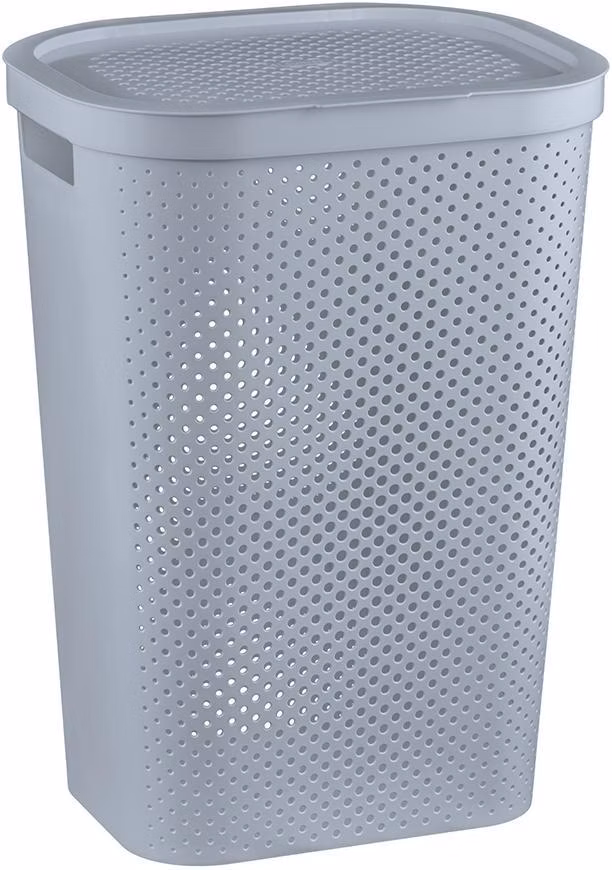 Kôš Curver® INFINITY DOTS 60L, sivý, 35x44x60 cm, na bielizeň, prádlo