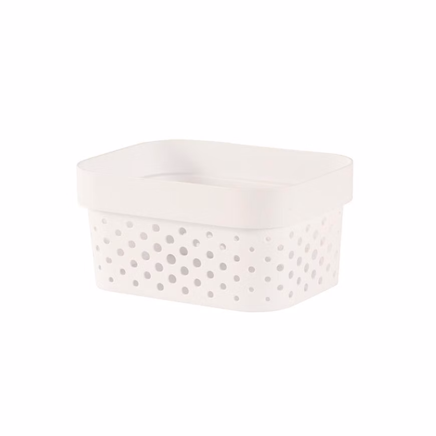 Košík Curver® INFINITY DOTS, 1,4L, biely, 12,5x16,7x8,3 cm