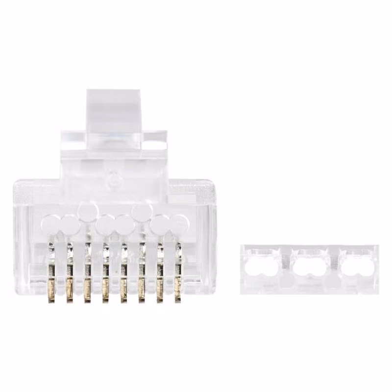 Konektor RJ45 pre UTP kábel (drôt), priehľadný