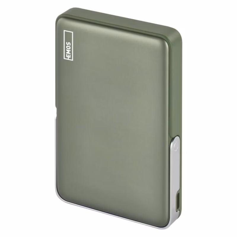 Power bank EMOS WI 1031, 10 000 mAh, 20 W+Wireless, army-green