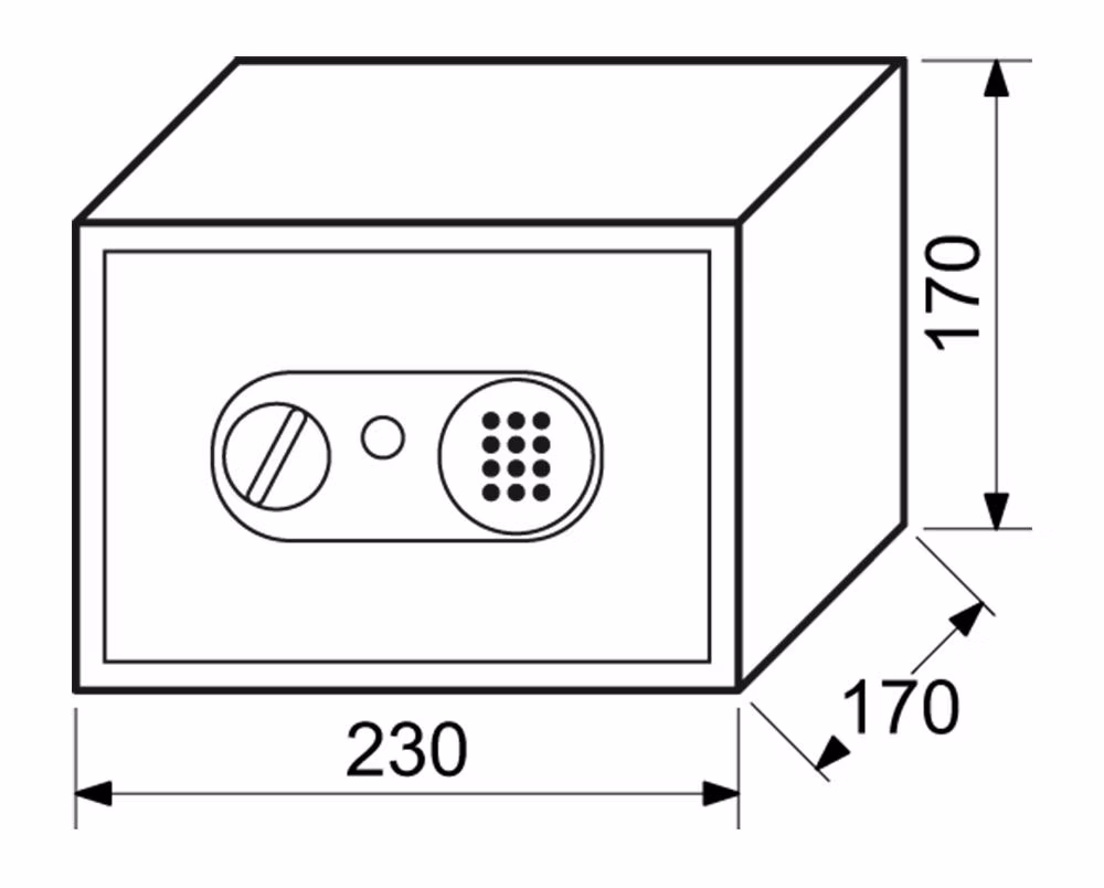 Ocelový sejf s elektronickým zámkem. RICHTER RS.17.EDN.B