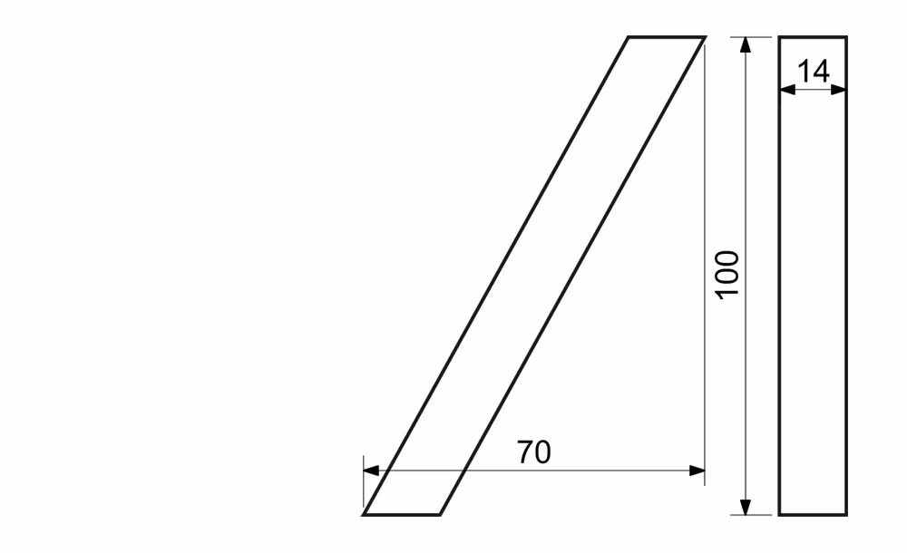 Hliníkové číslo v „3D“ provedení s broušeným povrchem. RICHTER RN.100LV./.AL.3D
