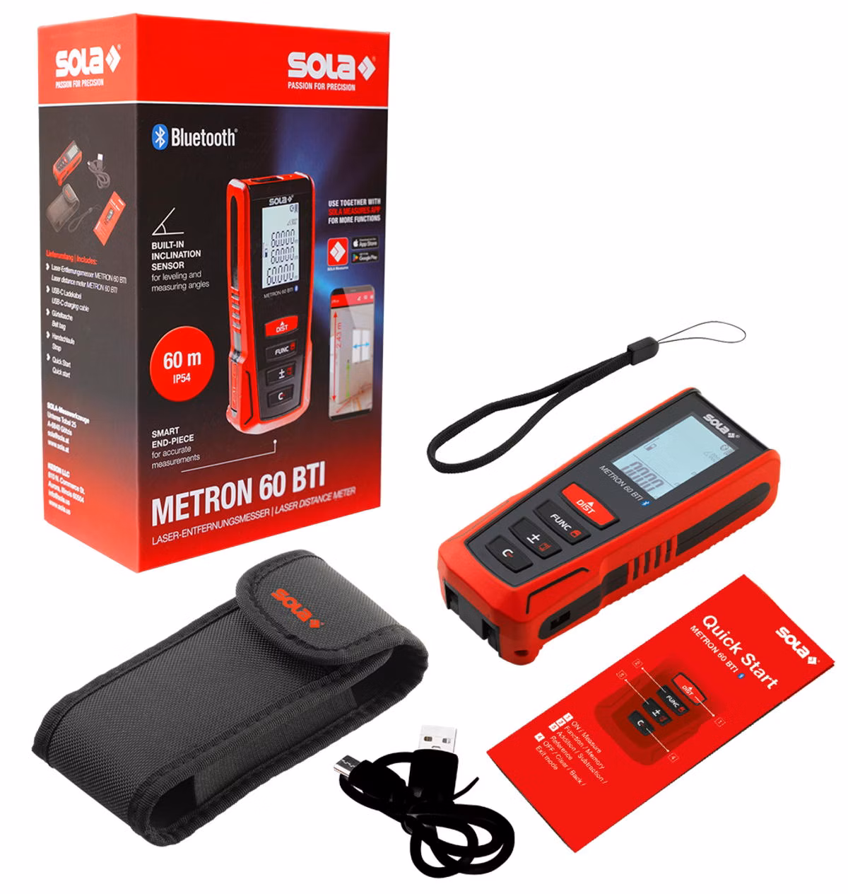 SOLA - METRON 60 BTI - laserový diaľkomer 60m BTI