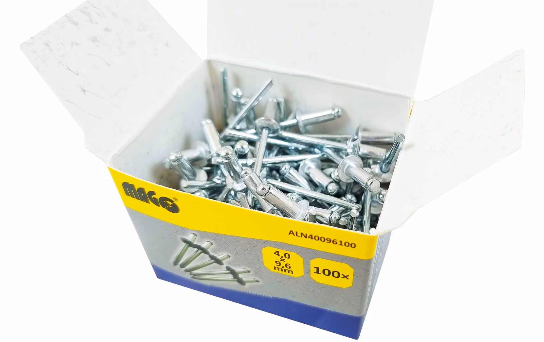 Hliníkové nity 4,0x9,6mm - 100 ks
