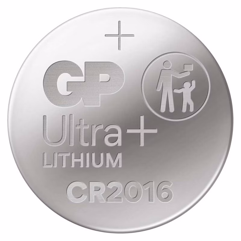 Lítiová gombíková batéria GP CR2016, 5 ks