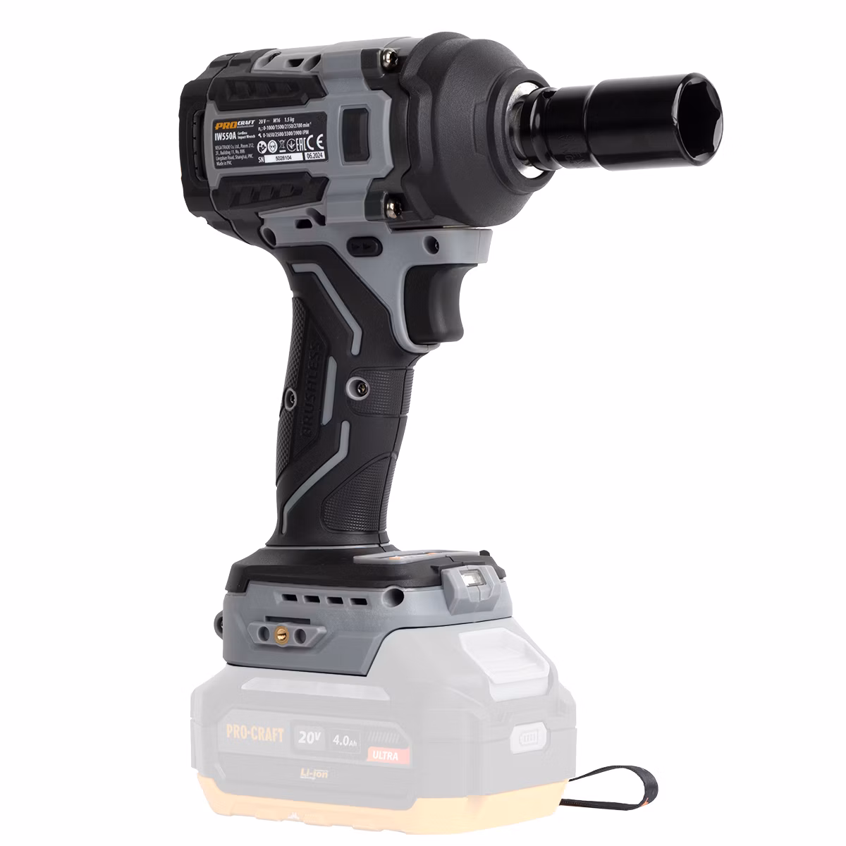 Akumulátorový rázový uťahovák Procraft Industrial IW550A (bez akumulátora a nabíjačky) | IW550Abb