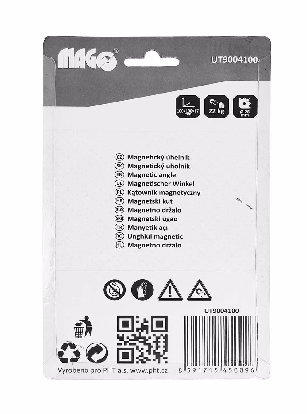Magnetický uholník 100 mm