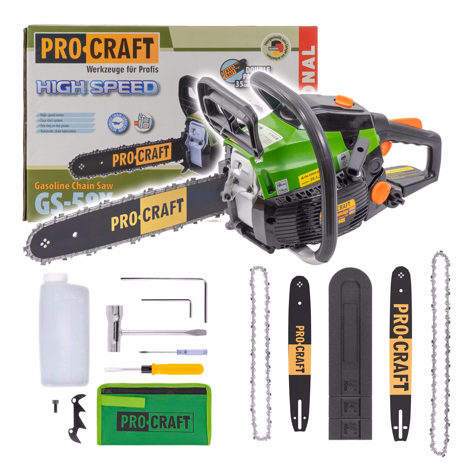 Procraft GS-58X Benzínová reťazová píla | GS-58X