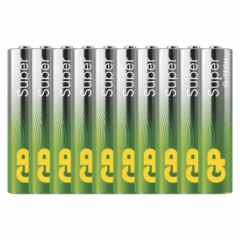 Alkalická batéria GP Super Alkaline LR03 (AAA), 10 ks
