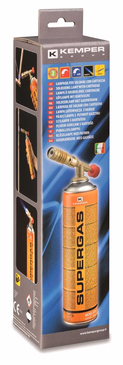 KEMPER - Horák spájkovací + SUPERGAS plynová kartuša 600 ml (330 g)