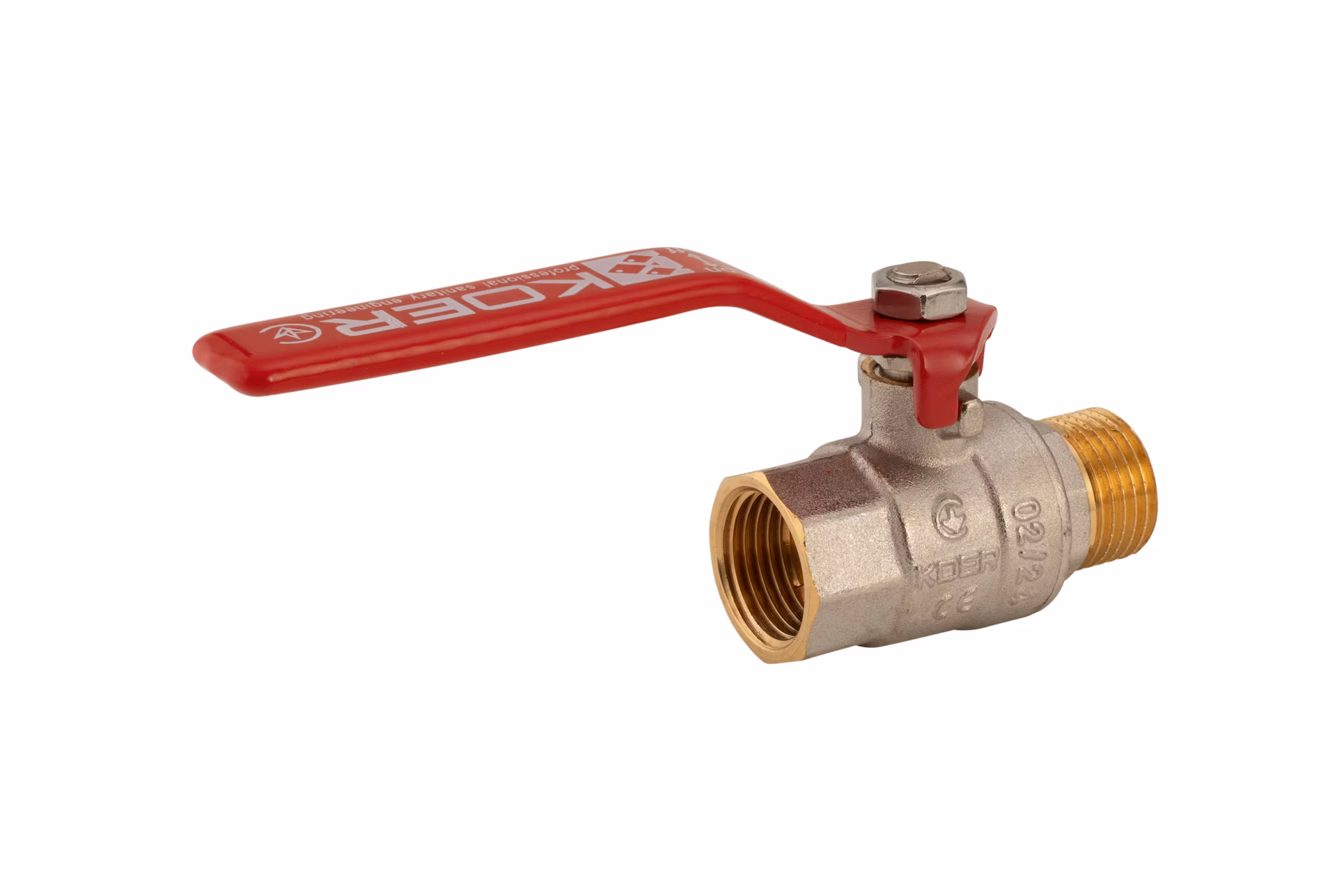 Guľový ventil pákový červený, KR.215 1/2" FM | KR.215 1/2"FM