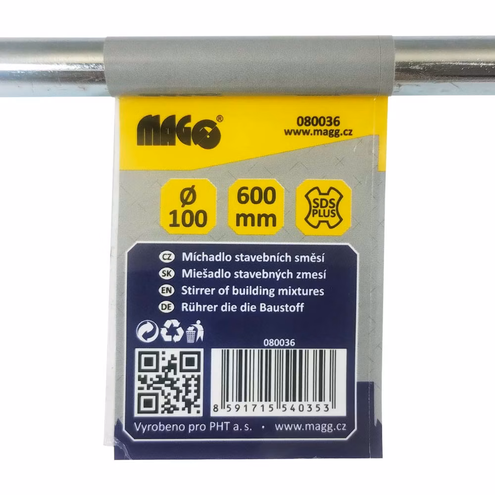 Miešadlo stavebných zmesí 100x600mm - uchytenie SDS+