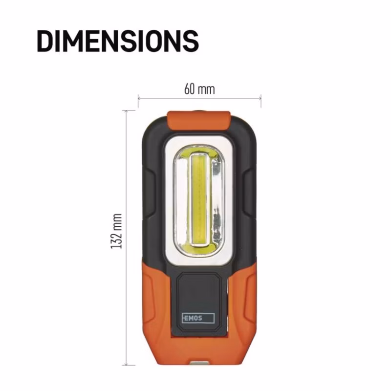 COB LED pracovné svietidlo P3888, 180 lm, 3× AAA