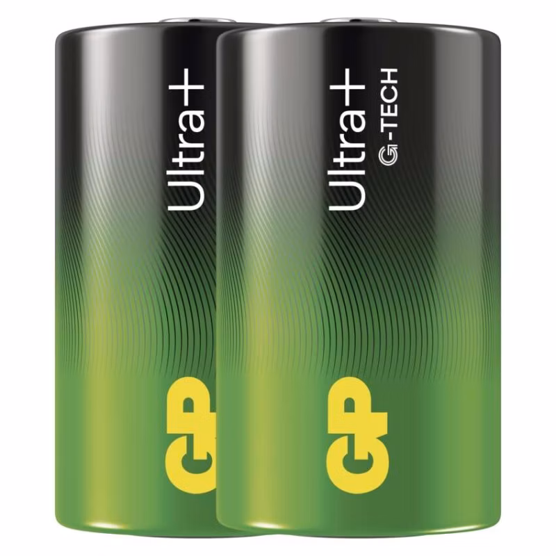 Alkalická batéria GP Ultra Plus LR20 (D), 2 ks
