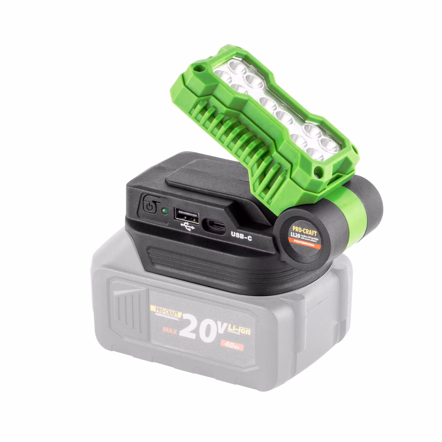 Aku skrutkovač Procraft PA18Pro s LED reflektorom LL20bb | SPA18Pro/LL20