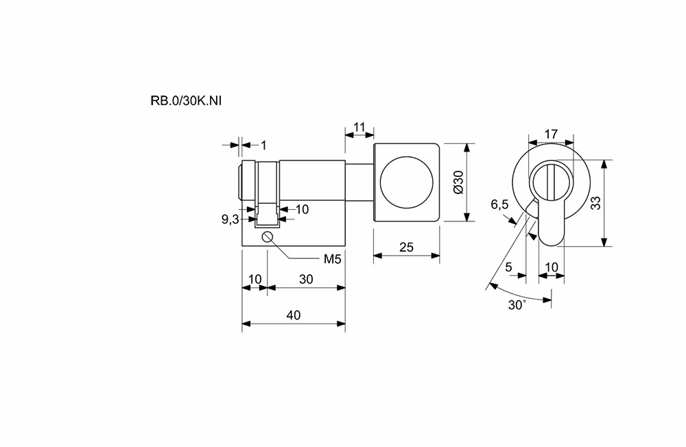 Slepá půlvložka s knoflíkem RICHTER RB.0/30K.NI