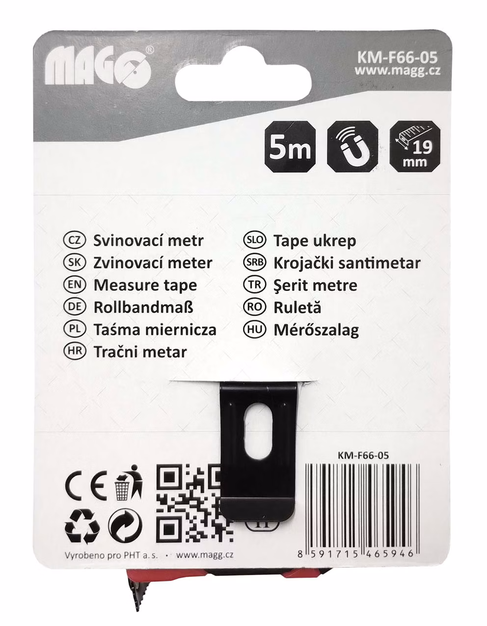 Zvinovací meter 5m x 19mm