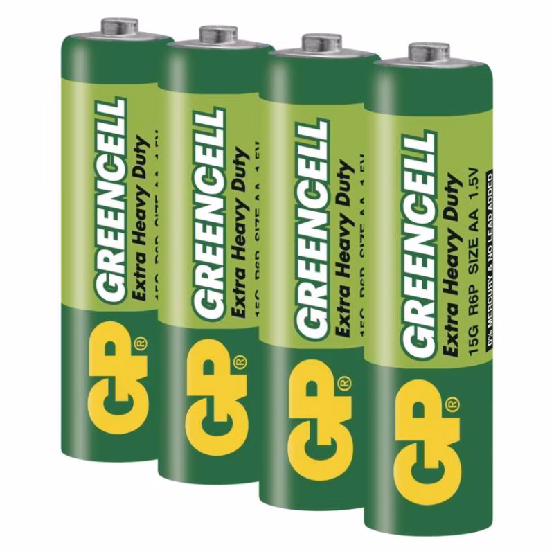 Zinko-chloridová batéria GP Greencell R6 (AA), 4 ks