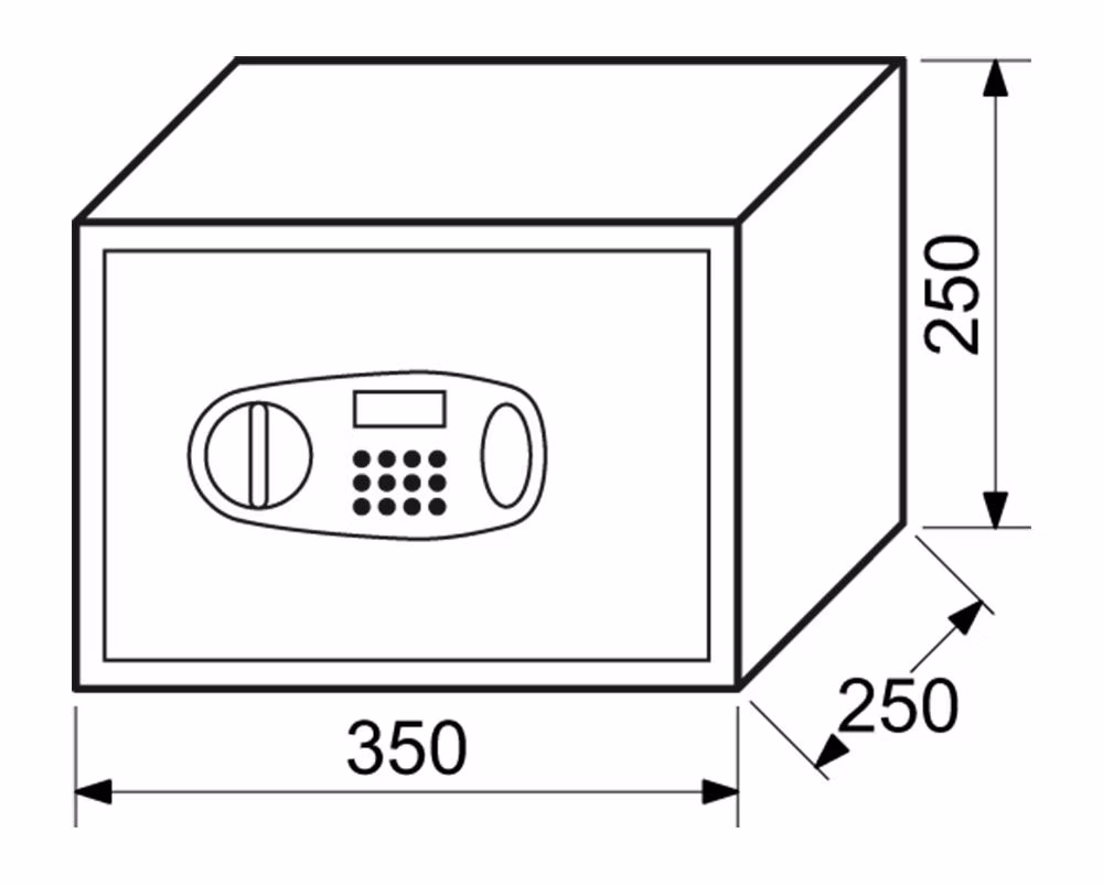 Ocelový sejf s elektronickým zámkem a LCD displejem RICHTER RS.25.LCD