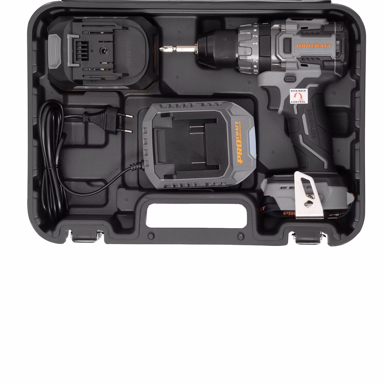 Akumulátorový vŕtací skrutkovač Procraft Industrial CD20A | CD20A-1b-c