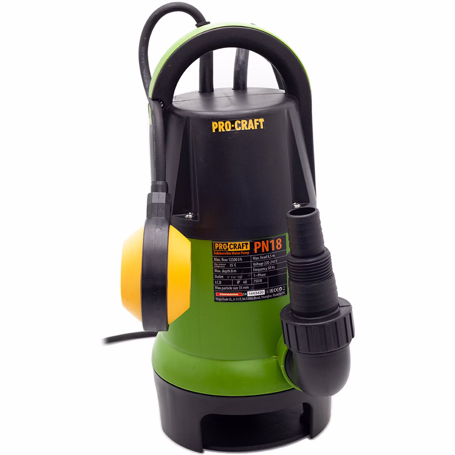 Ponorné čerpadlo do vodnej nádrže Procraft PN18 | PN18