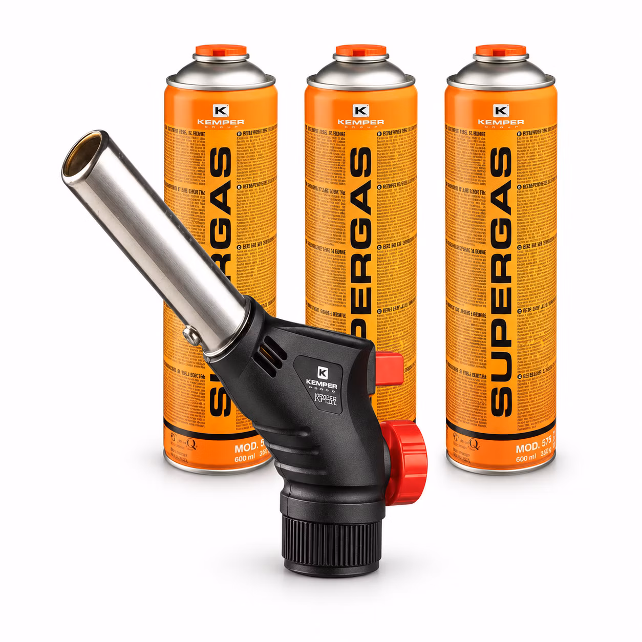 KEMPER - Spájkovacia súprava s butánovo-propánovou kartušou (3×600 ml)