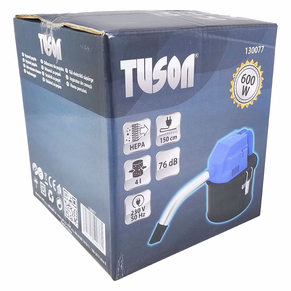 TUSON - vysávač popola 600 W, 4 l