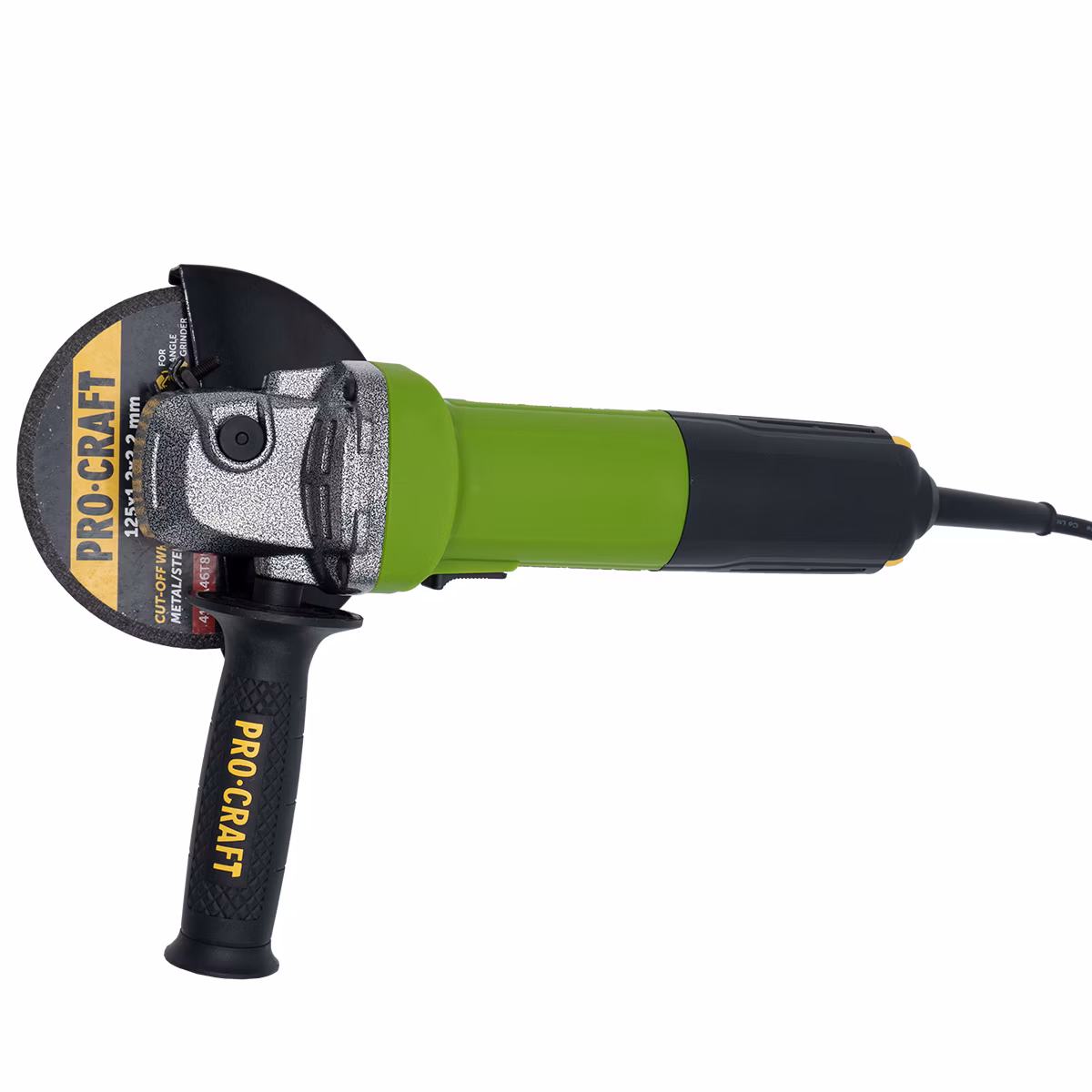Uhlová brúska Procraft PW1050 + 10x rezací kotúč CD125x1,0 , 2x lamelový kotúč | SPW1050