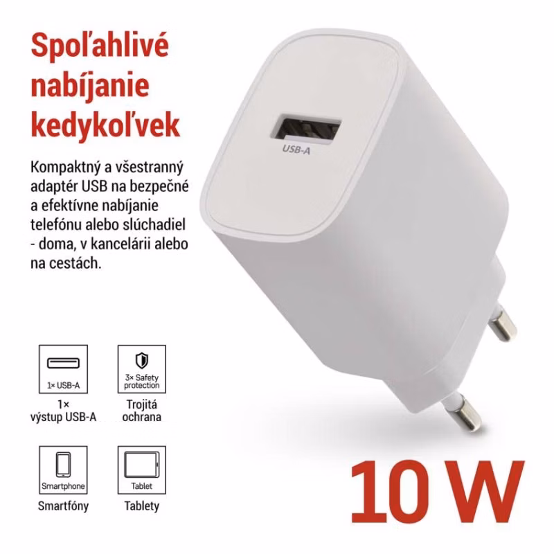 Univerzálny USB adaptér BASIC do siete 10 W max.
