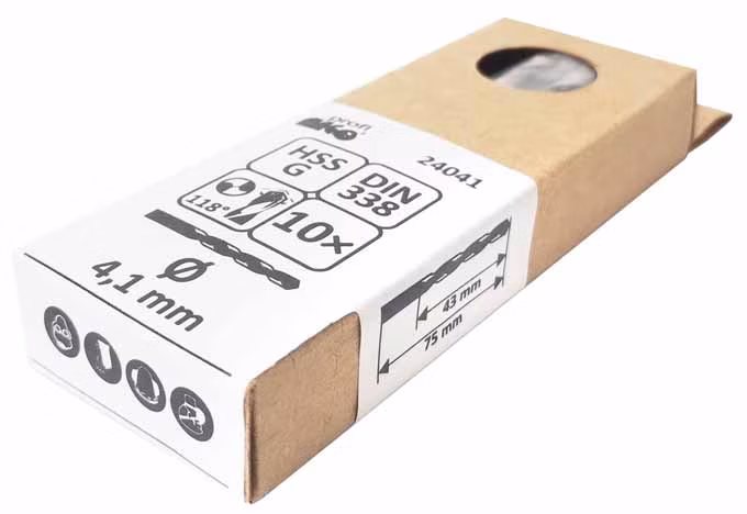 MAGG Profi - Vrtáky priemer 4,1mm, vybrusované HSS-G